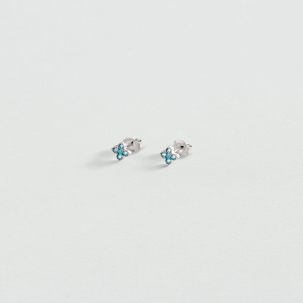 Pendientes cortos BELOVED - Turquesa / Plata - Pendientes cortos  | Agatha