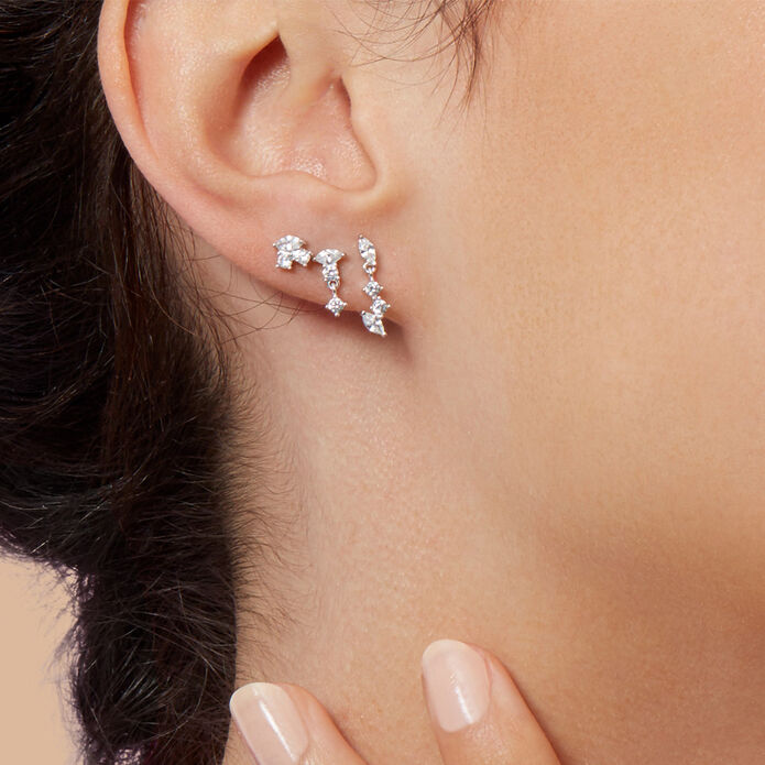 Piercing mini AMAS - Cristal / Plateado - Piercings  | Agatha