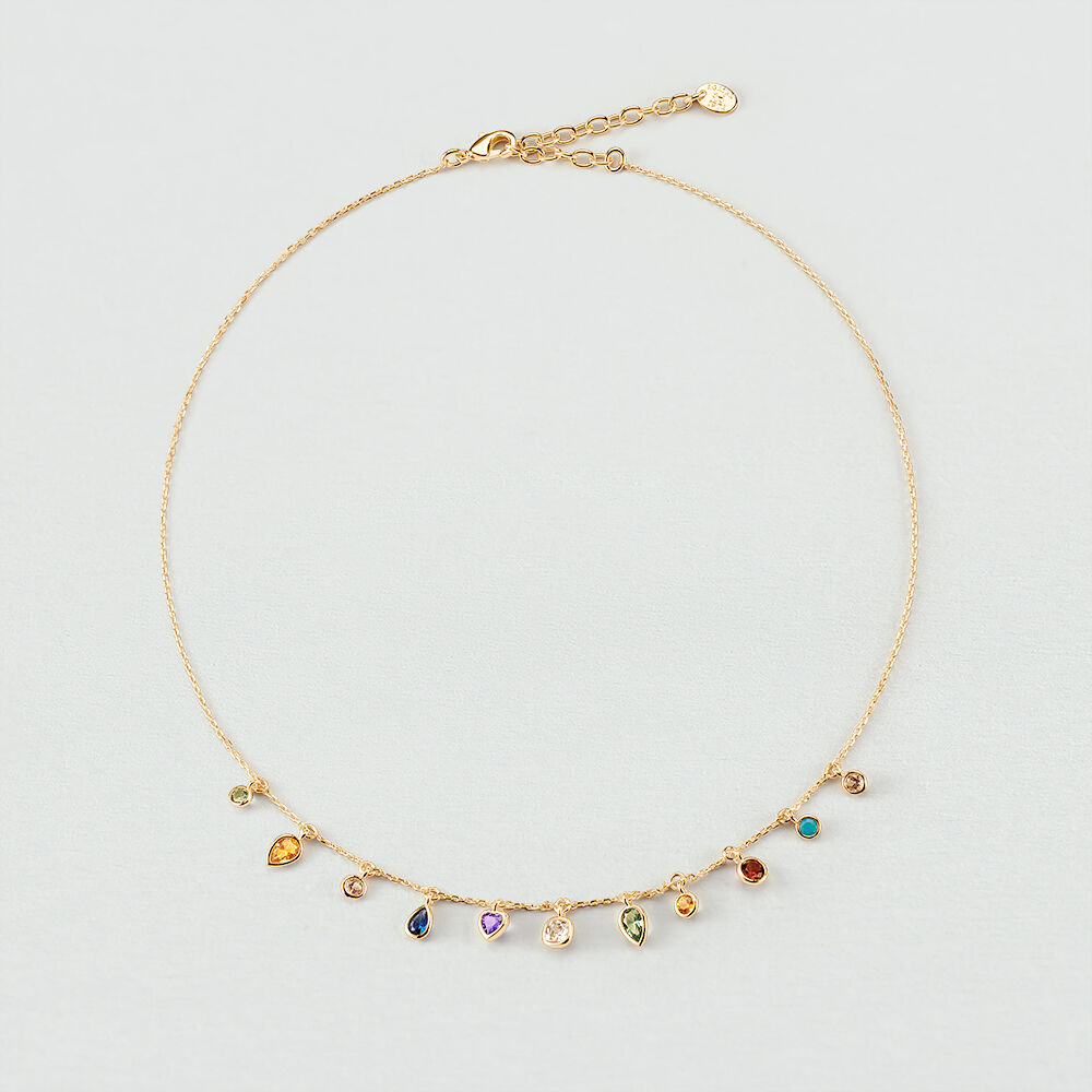 Collar corto CANDY - Multicolor / Oro - Collar corto  | Agatha
