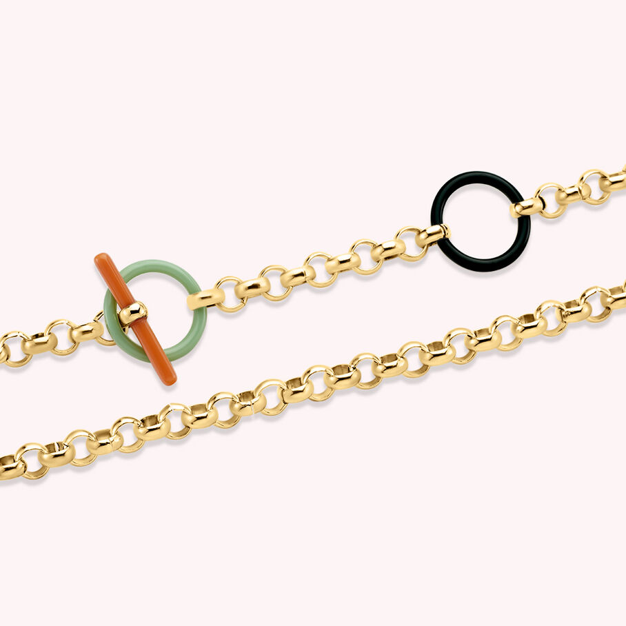 Collar midi JACKSON - Verde / Oro - Collares  | Agatha