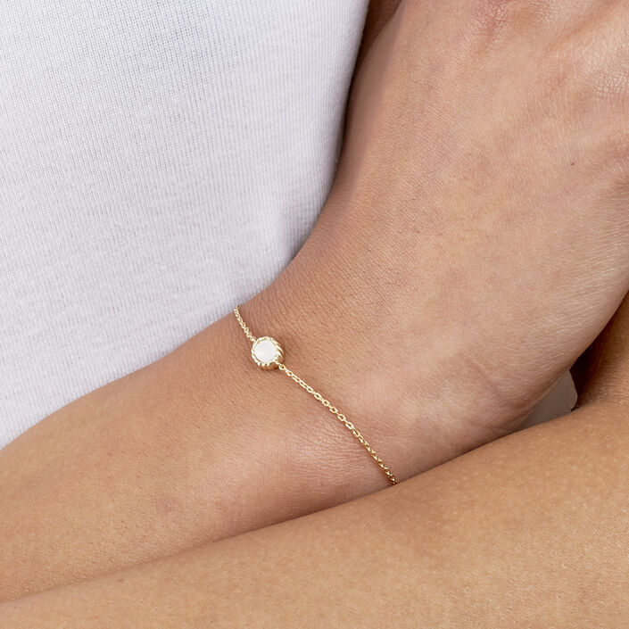 Pulsera de cadena ATMA - Madre perla / Rosa - Pulseras  | Agatha