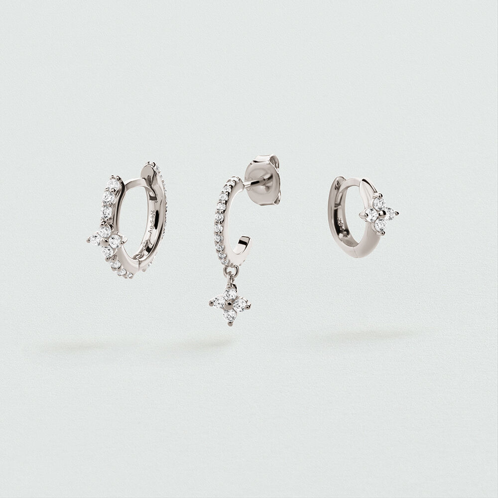 Set de pendientes BELOVED MIX & MATCH - Cristal / Plateado - Criollas  | Agatha