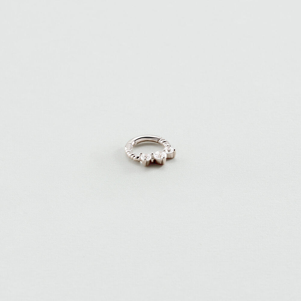 Piercing criolla MIX & MATCH - Cristal / Plateado - Tragus&H&eacute;lix  | Agatha