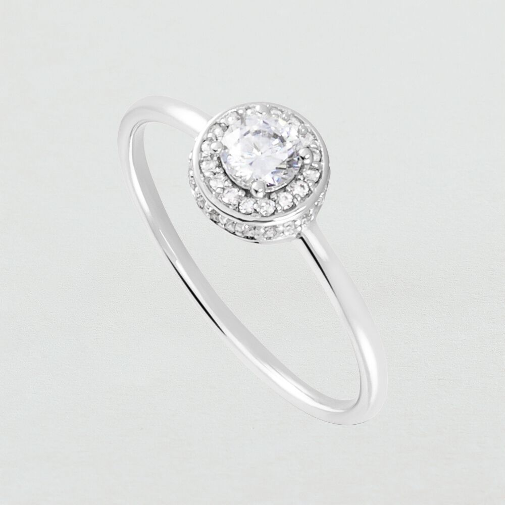 Anillo fino IMPERIAL - Cristal / Plateado - Anillos  | Agatha