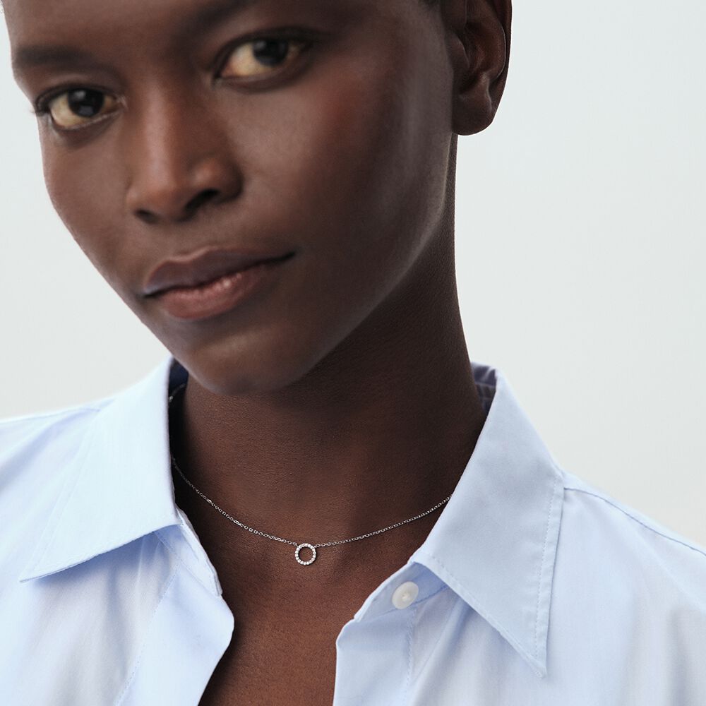 Collar corto RONDOU - Cristal / Plateado - Collar corto  | Agatha
