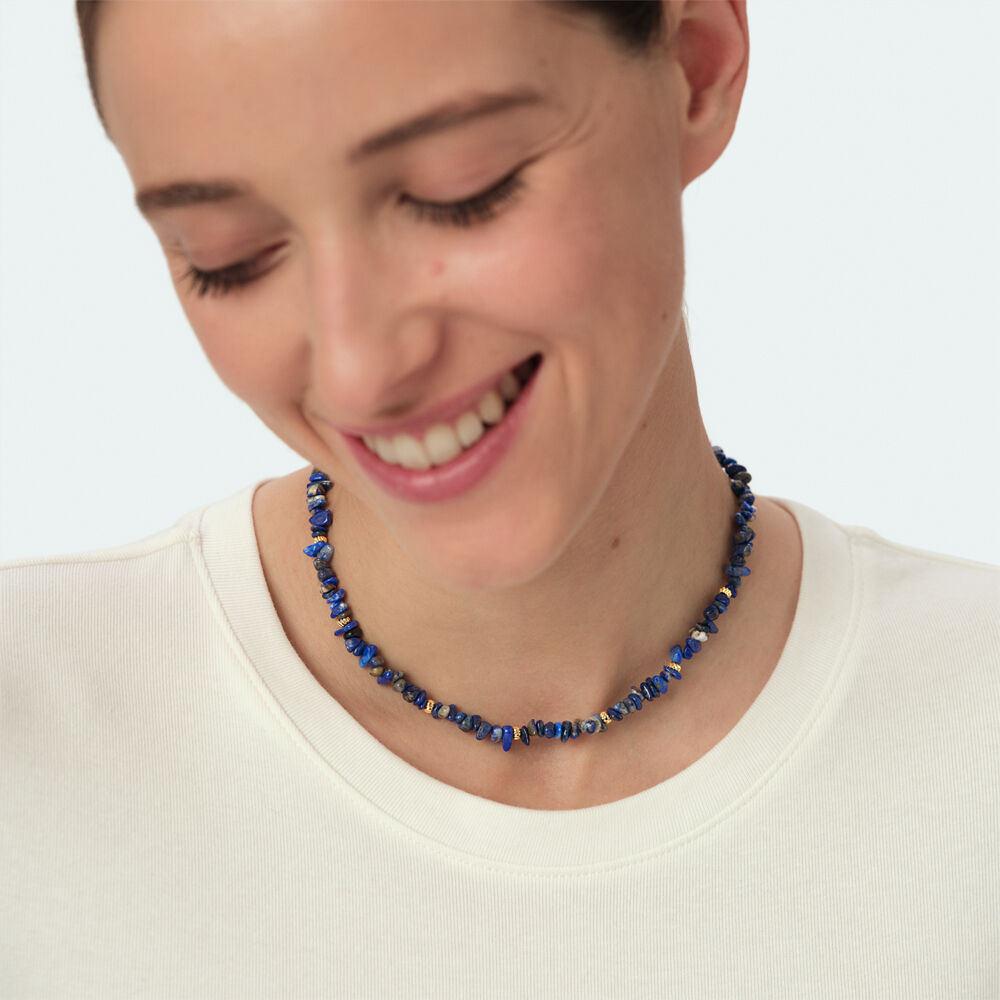 Collar corto CASSIS - Azul / Oro - Collar corto  | Agatha