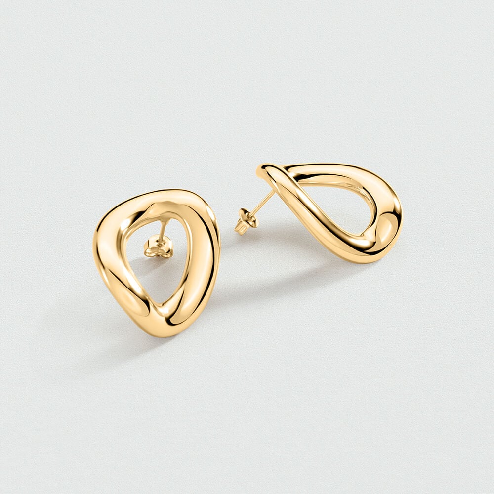 Pendientes largos REAUMUR - Dorado - Pendientes largos  | Agatha