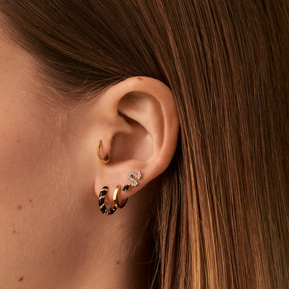 Piercing mini SNAKY - Oro / Gris - Piercings  | Agatha