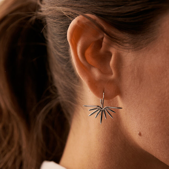 Pendientes largos RADIEUX - Plata - Pendientes  | Agatha