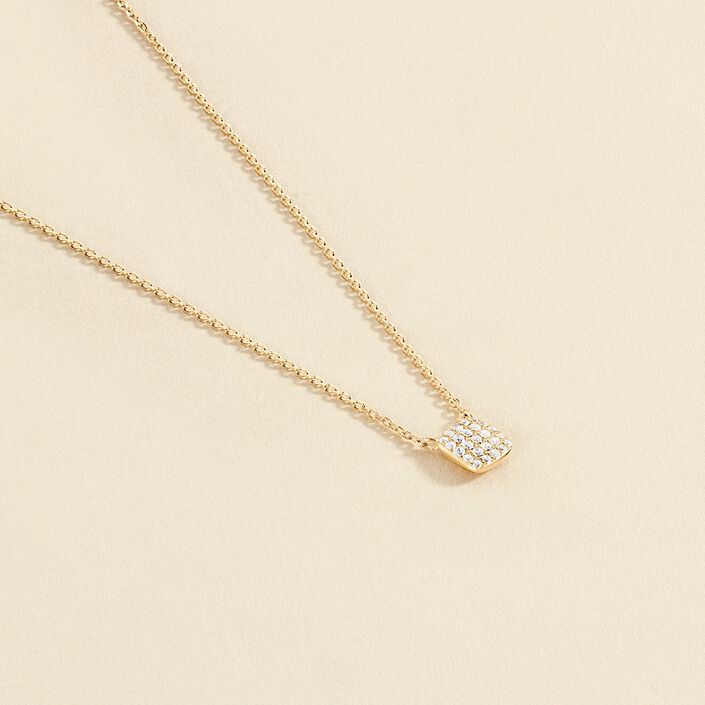 Collar corto GLORIA - Cristal / Dorado - Collares  | Agatha