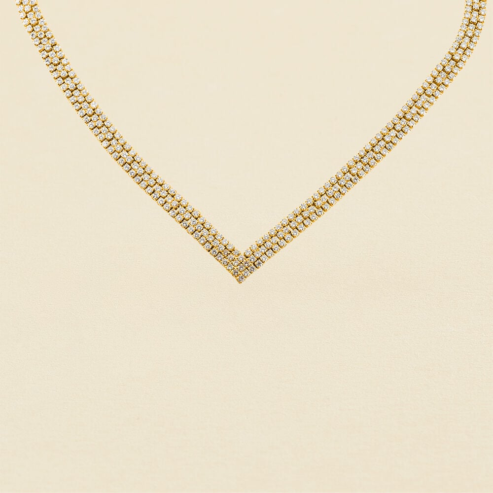Collar corto BERENICE - Cristal / Dorado - Collar corto  | Agatha