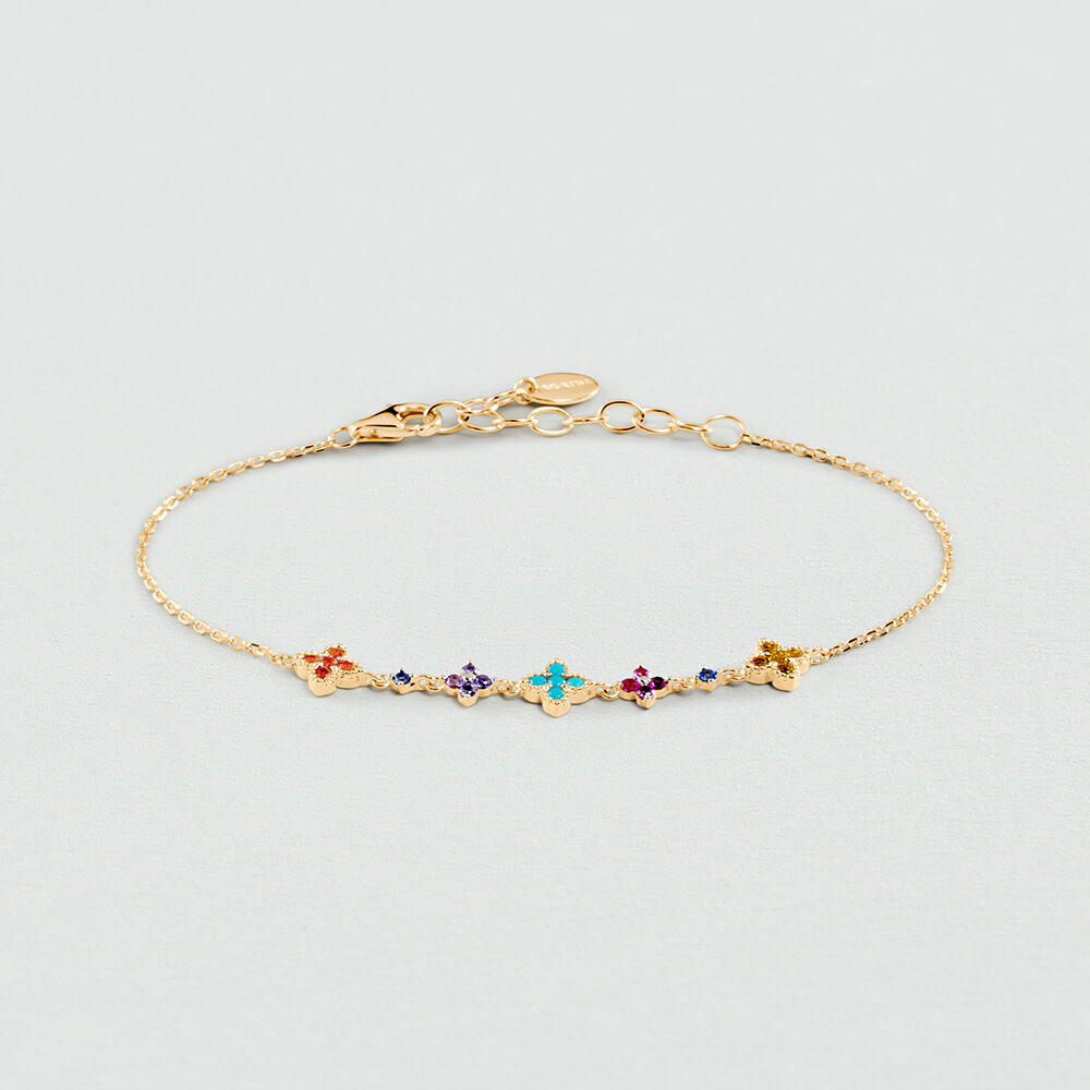 Pulsera de cadena BELOVED - Multicolor / Oro - Pulsera de cadena  | Agatha