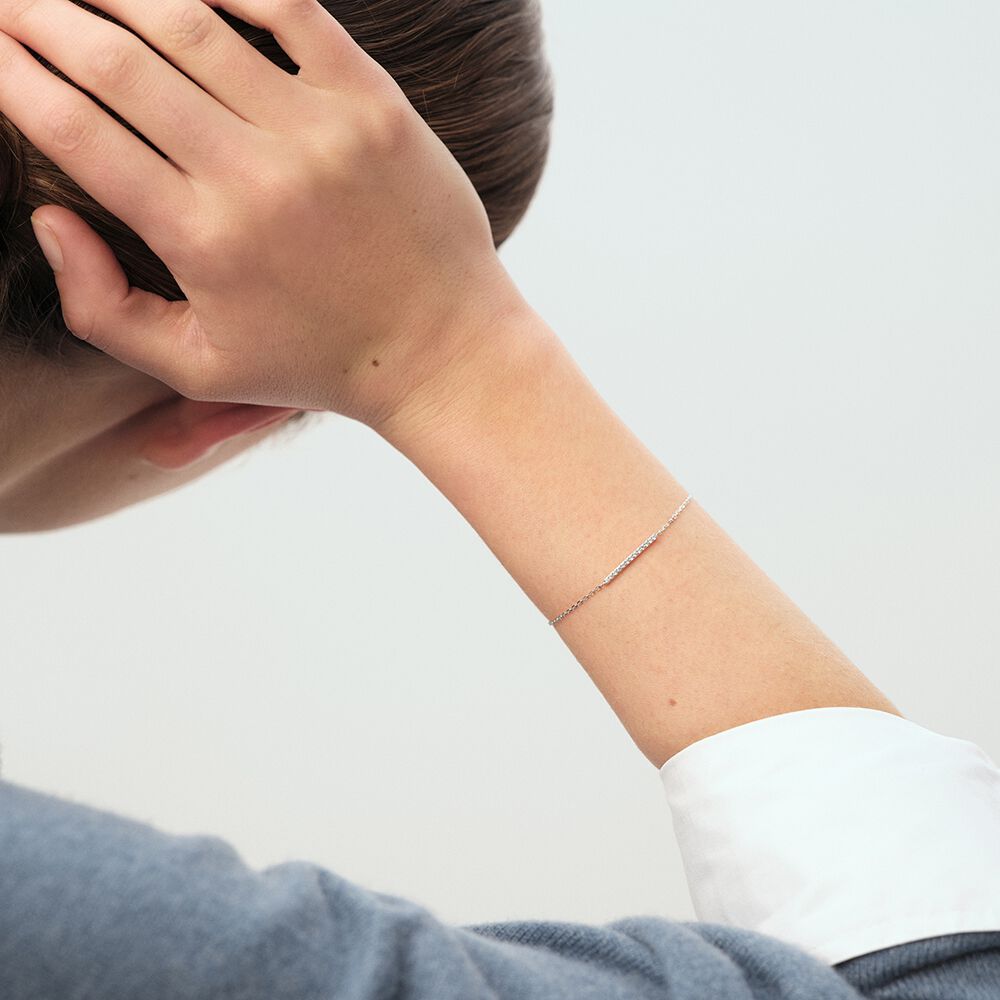 Pulsera de cadena BARSHINE - Cristal / Plateado - Pulsera de cadena  | Agatha