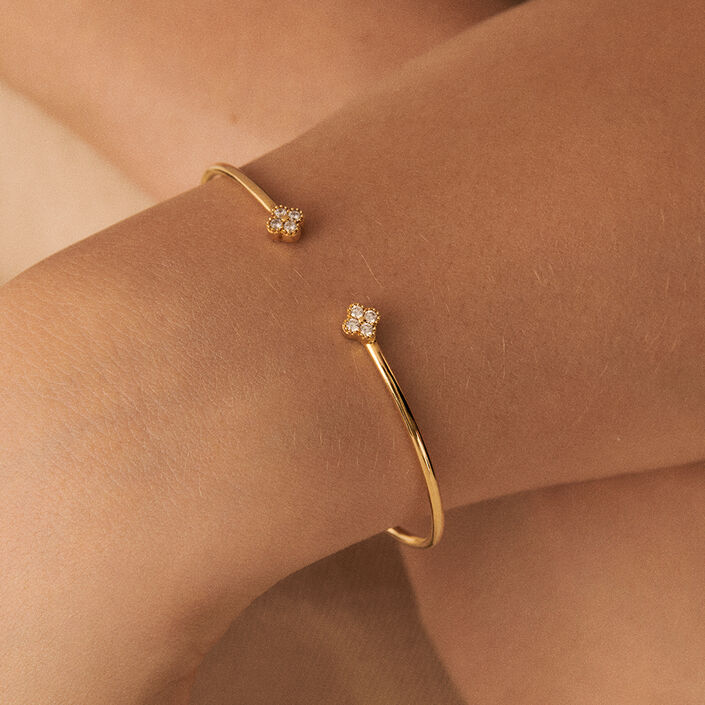 Pulsera rígida BELOVED - Cristal / Dorado - Pulseras  | Agatha