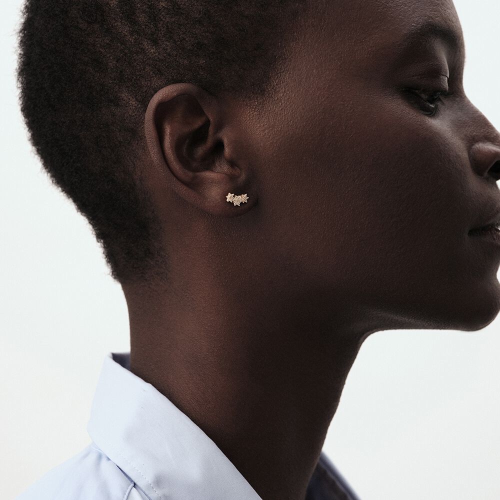 Piercing mini TRIOFLOR - Cristal / Dorado - Piercings  | Agatha