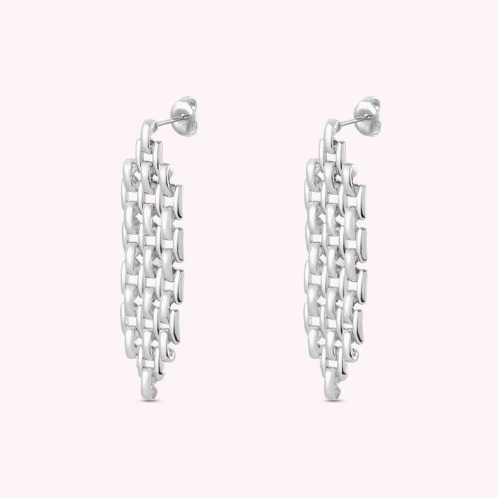 Pendientes largos MINUIT - Plateado - Pendientes  | Agatha