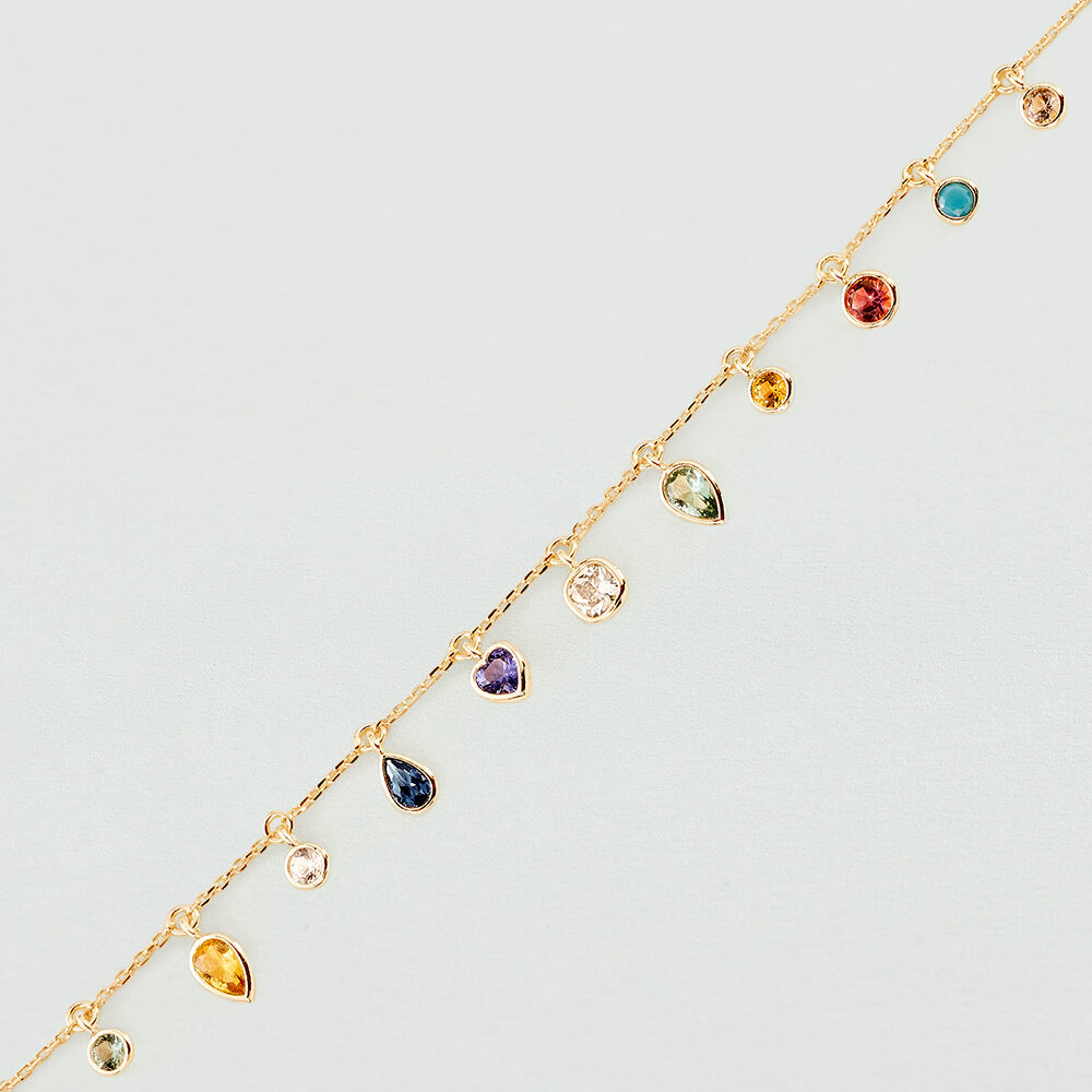 Pulsera de cadena CANDY - Multicolor / Oro - Pulsera de cadena  | Agatha