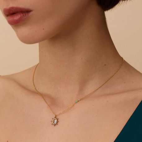 Collar corto DIAMONDS - Azul / Oro - Collares  | Agatha