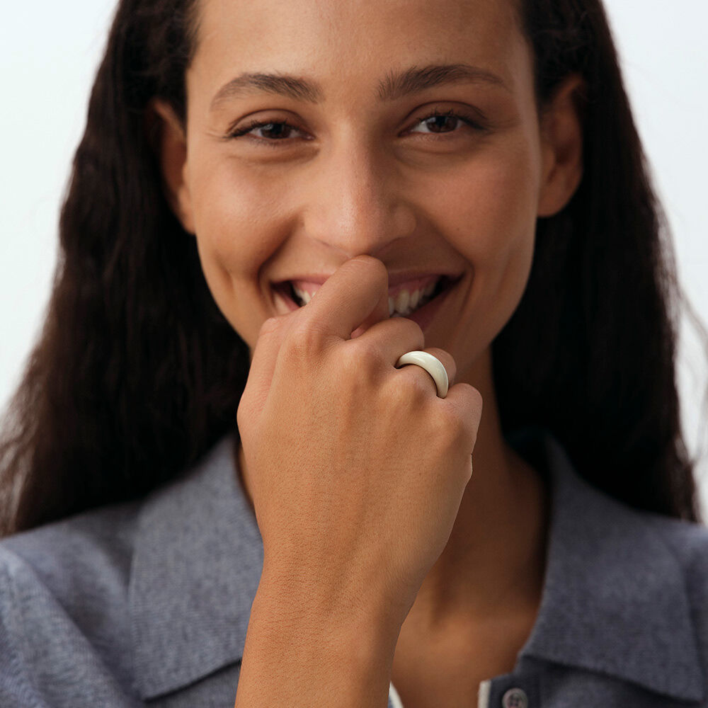 Anillo fino LEO - Blanco / Oro - Anillos  | Agatha