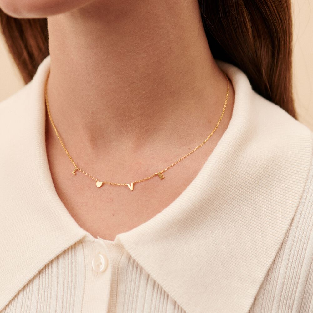 Collar corto WITH LOVE - Dorado - Collar corto  | Agatha