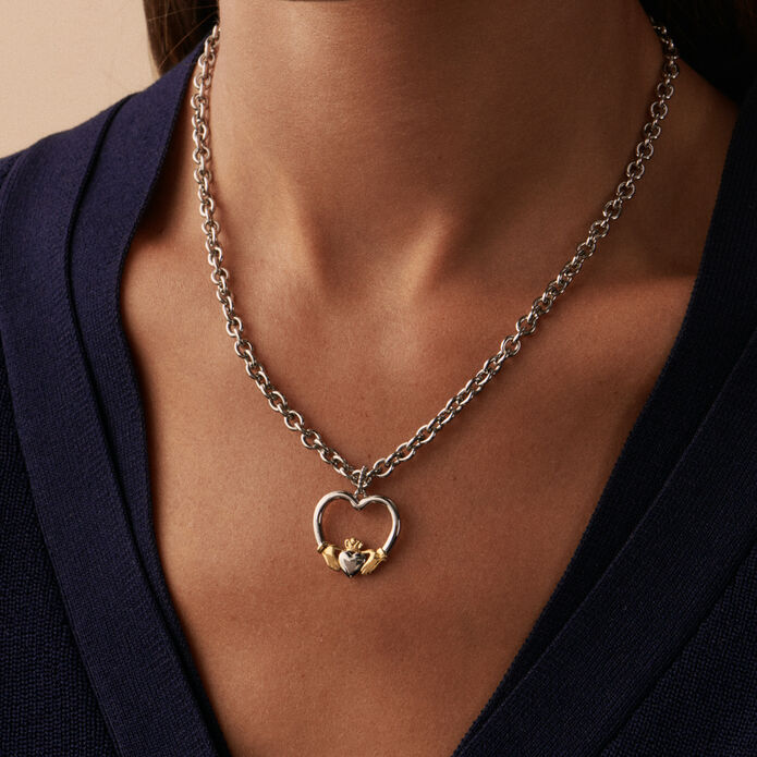 Colgante ABRAZO - Plata / Oro - Joyas  | Agatha