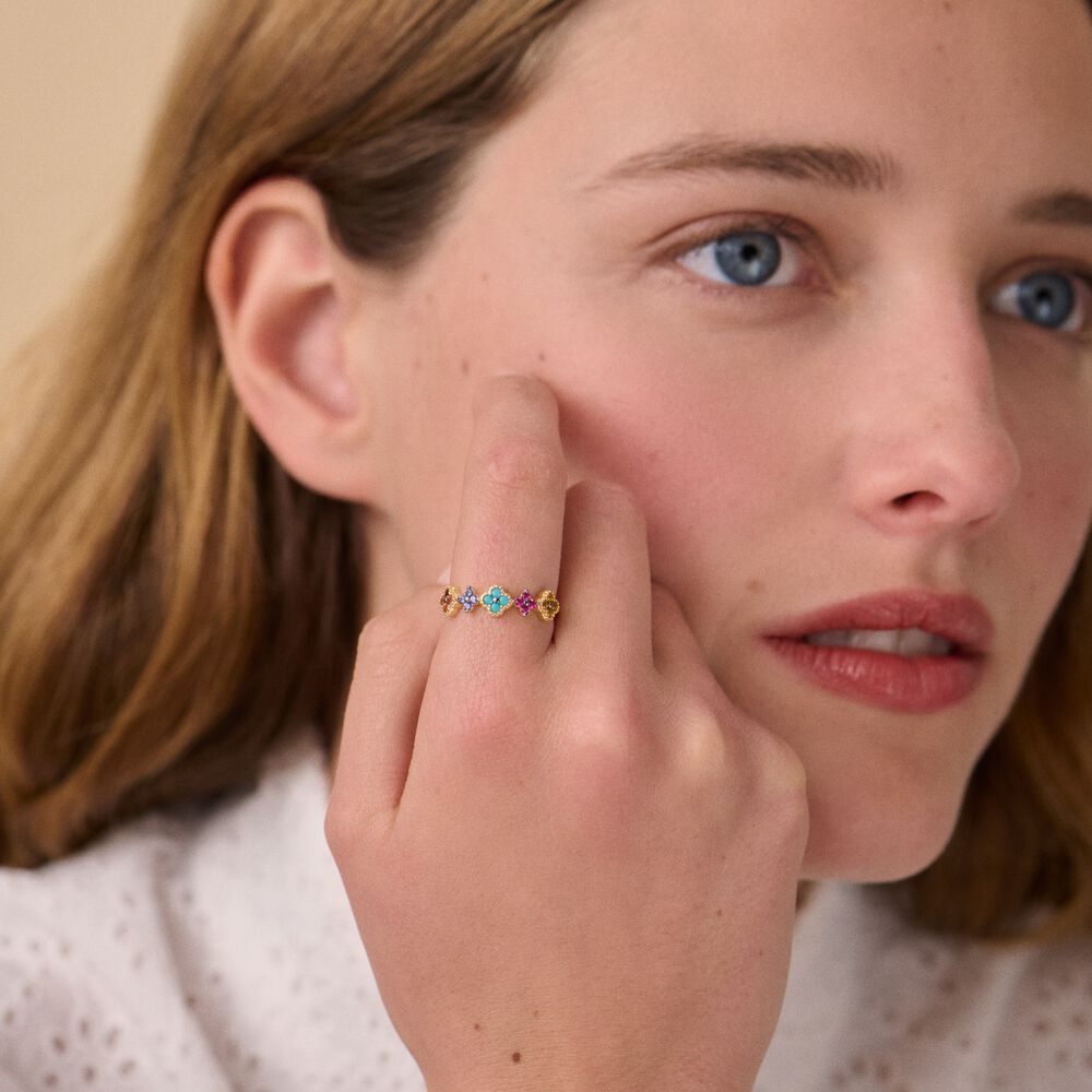 Anillo fino BELOVED - Multicolor / Oro - Anillos de fantasía  | Agatha