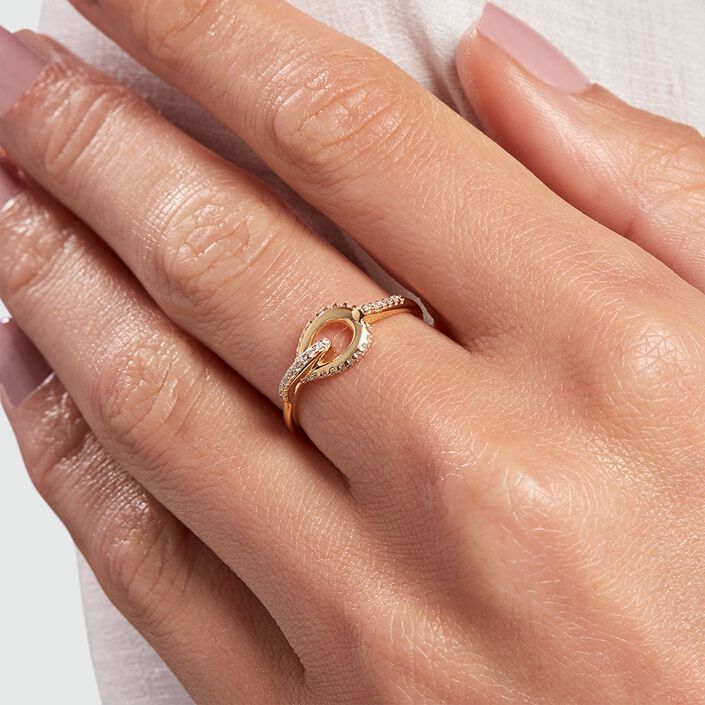 Anillo fino GEMINI - Cristal / Oro - Anillos  | Agatha