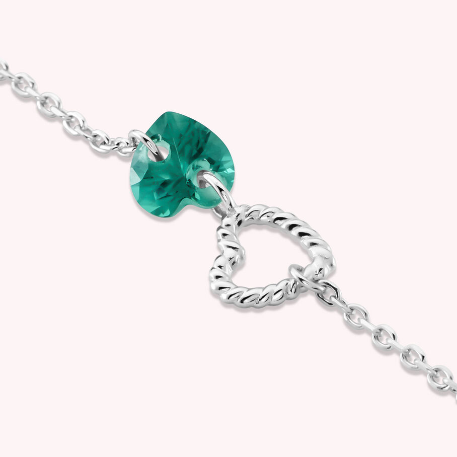Pulsera de cadena BEGUIN - Verde / Plata - Pulseras  | Agatha