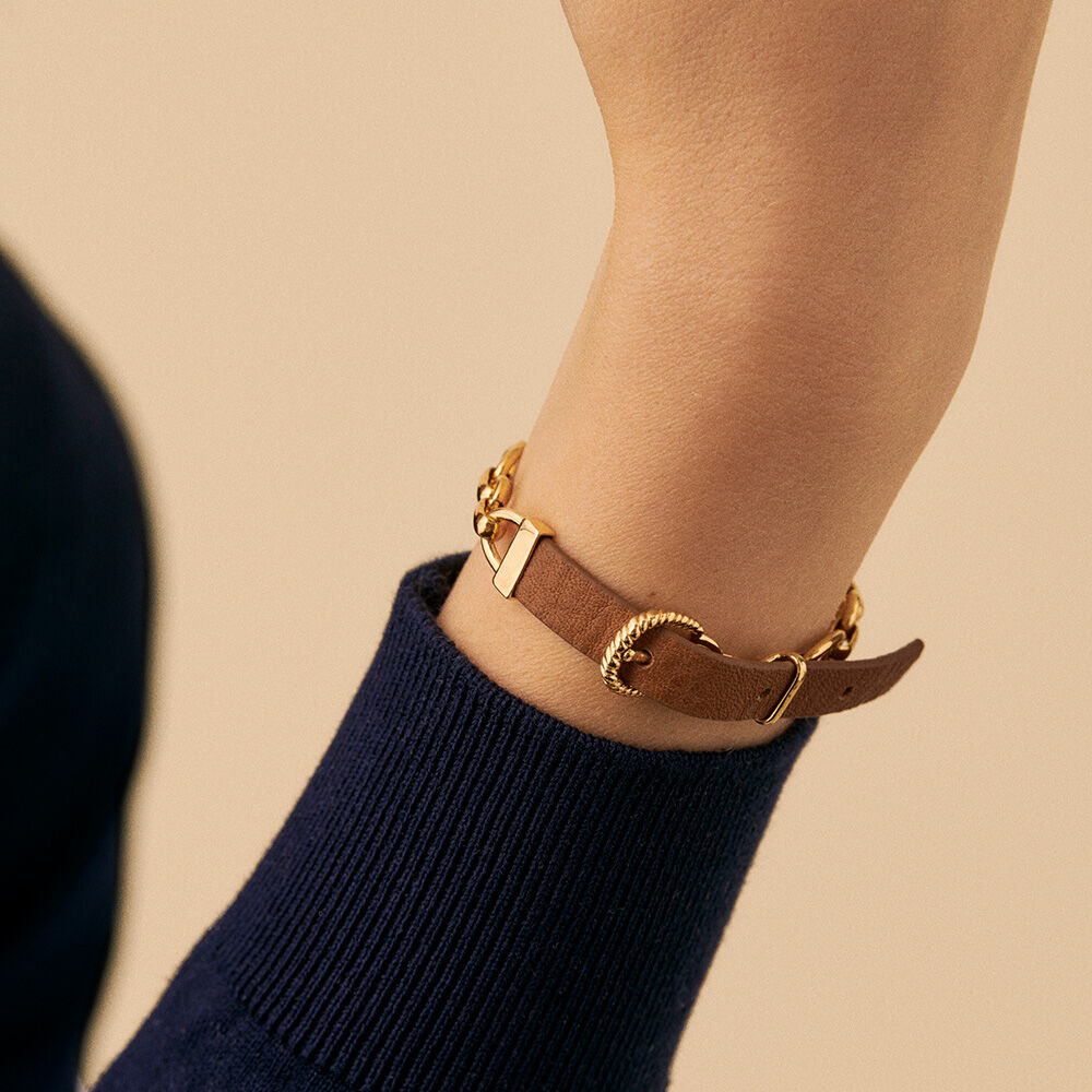 Pulsera de cadena TWIGGY - oro / camello - Pulsera de cadena  | Agatha