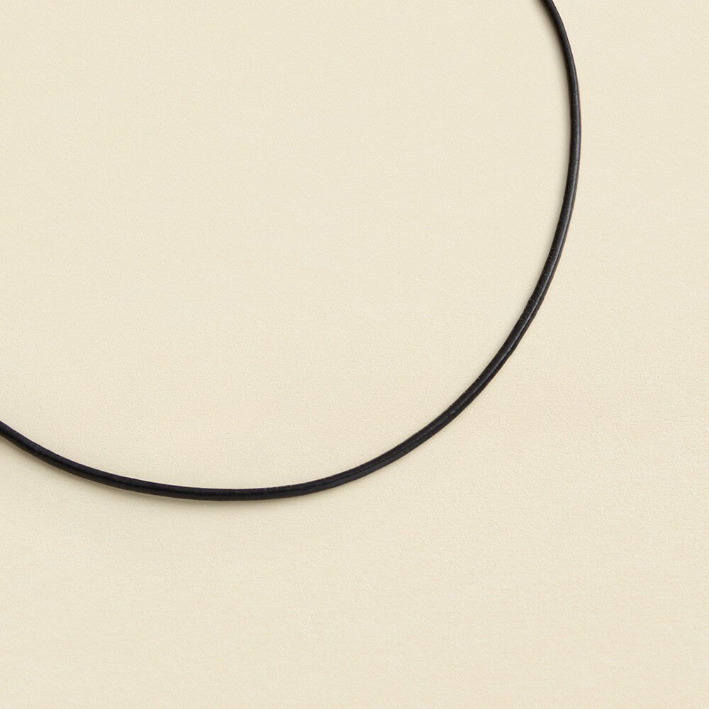 Collar corto CUERO - Negro / Oro - Collar corto  | Agatha