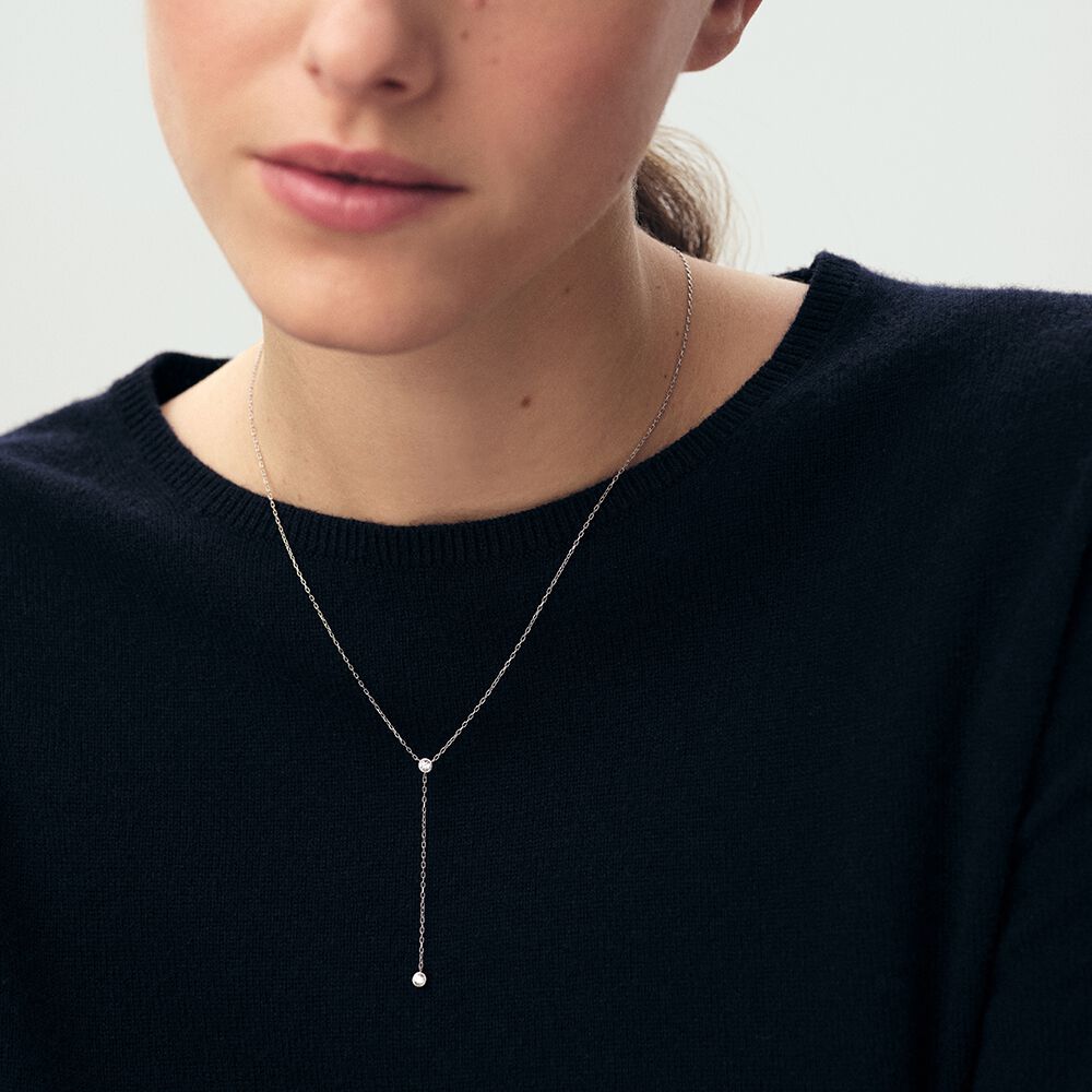 Collar corto NEC9BRILLANT - Cristal / Plateado - Collar corto  | Agatha