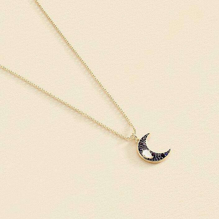 Collar corto CREPUSCULE - Azul / Oro - Collares  | Agatha