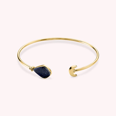 Pulsera rígida CREPUSCULE - Azul / Oro - Pulseras  | Agatha