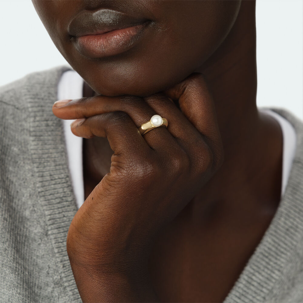 Anillo fino PERLA BATIGNOLLES - Perla / Oro - Anillos  | Agatha