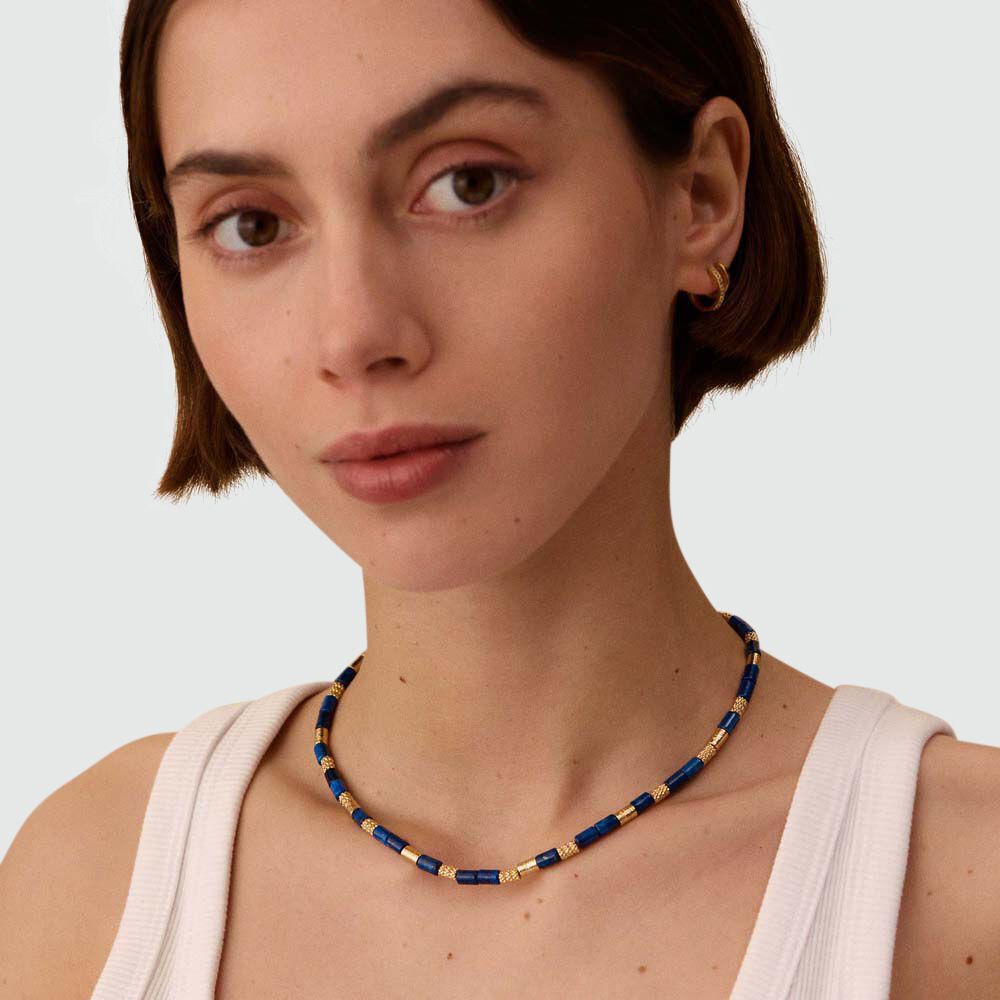 Collar corto PETRA - Lapis / Oro - Collar corto  | Agatha