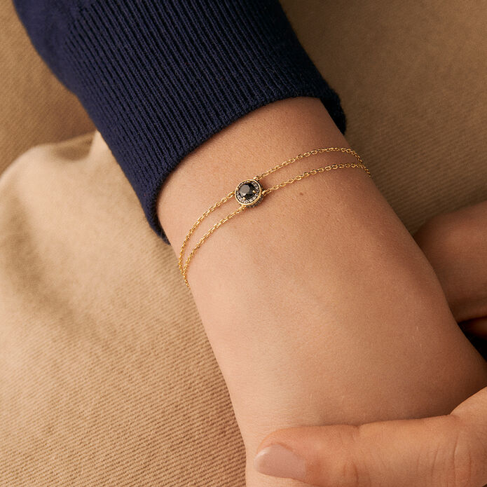 Pulsera de cadena IMPERIAL - Negro / Oro - Pulseras  | Agatha