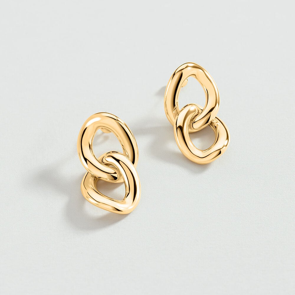 Pendientes largos REAUMUR - Dorado - Pendientes largos  | Agatha