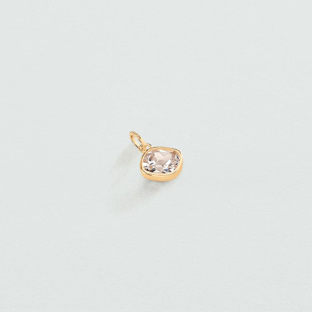 Colgante AMULETO DE LUZ - Cristal / Dorado - Colgante  | Agatha