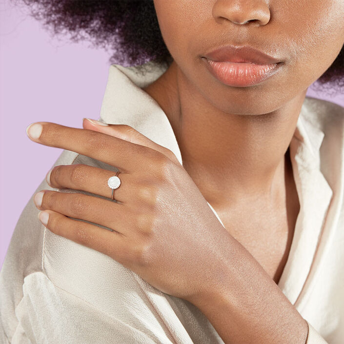 Anillo fino MOONNACRE - Perla / Plata - Anillos  | Agatha