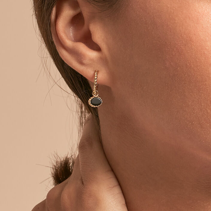Criollas ATMA - Onyx/ verde - Pendientes  | Agatha