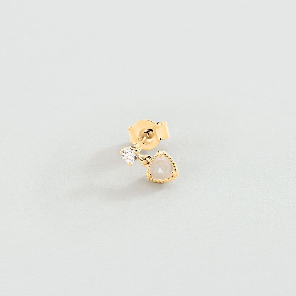 Piercing mini PRECIEUX - Blanco / Oro - Piercings  | Agatha