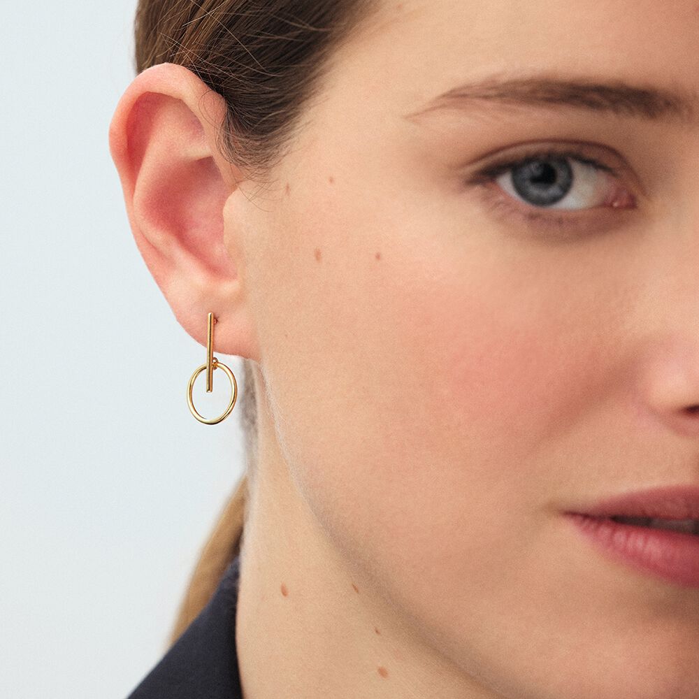 Pendientes largos PHILRING - Dorado - Pendientes de boda  | Agatha