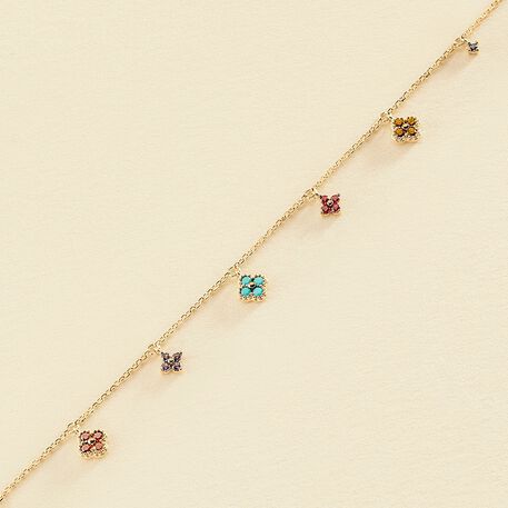 Pulsera de cadena BELOVED - Multicolor / Oro - Pulseras  | Agatha