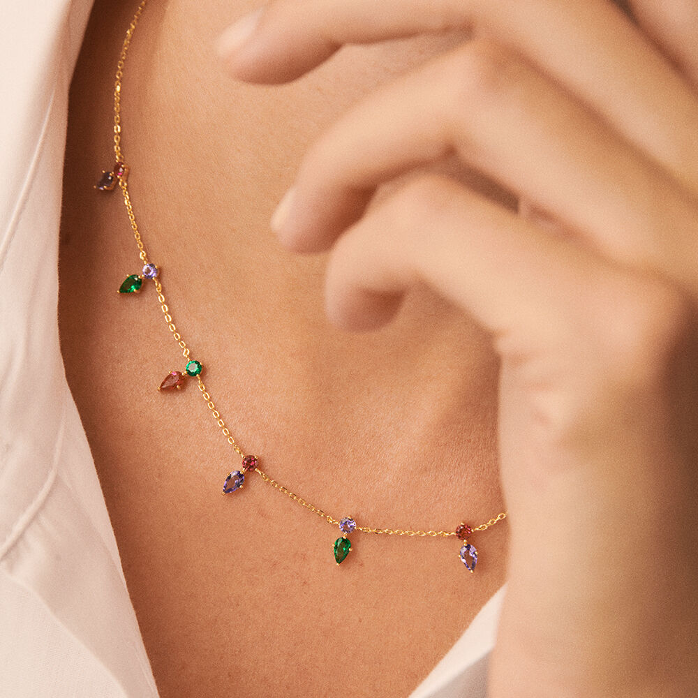 Collar corto ASTRE - Multicolor / Oro - Collar corto  | Agatha