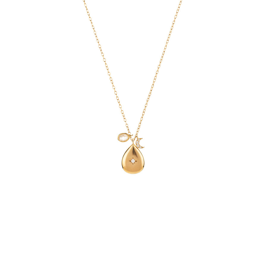 Collar corto LAGRIMAS - Cristal / Dorado - Collares  | Agatha