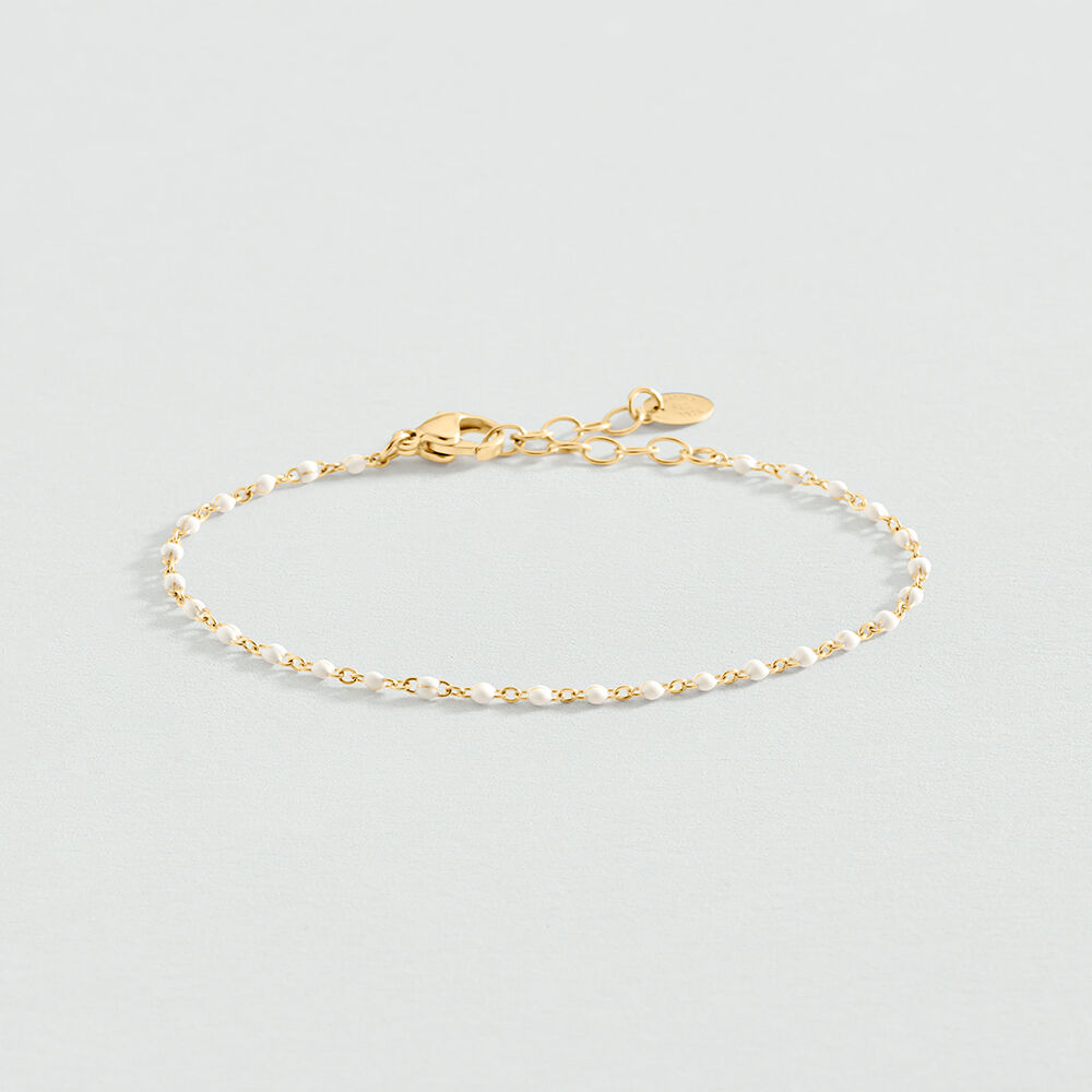 Pulsera de cadena SMARTY - Blanco / Oro - Pulsera de cadena  | Agatha