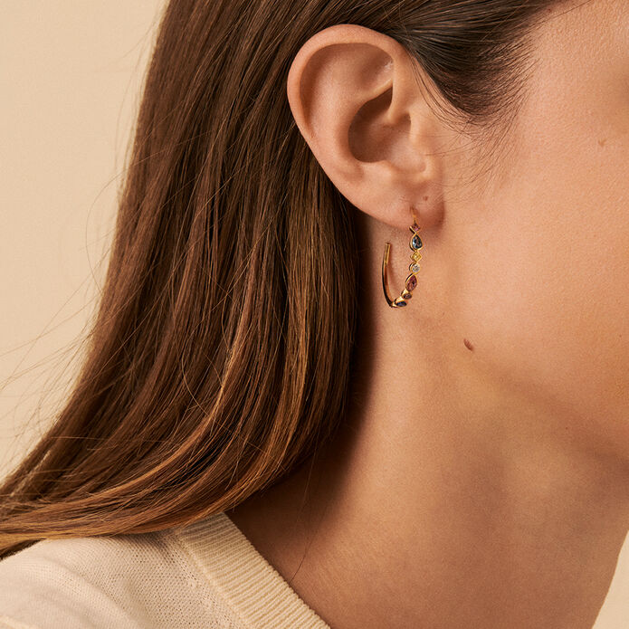 Criollas ARCO - Multicolor / Oro - Pendientes  | Agatha