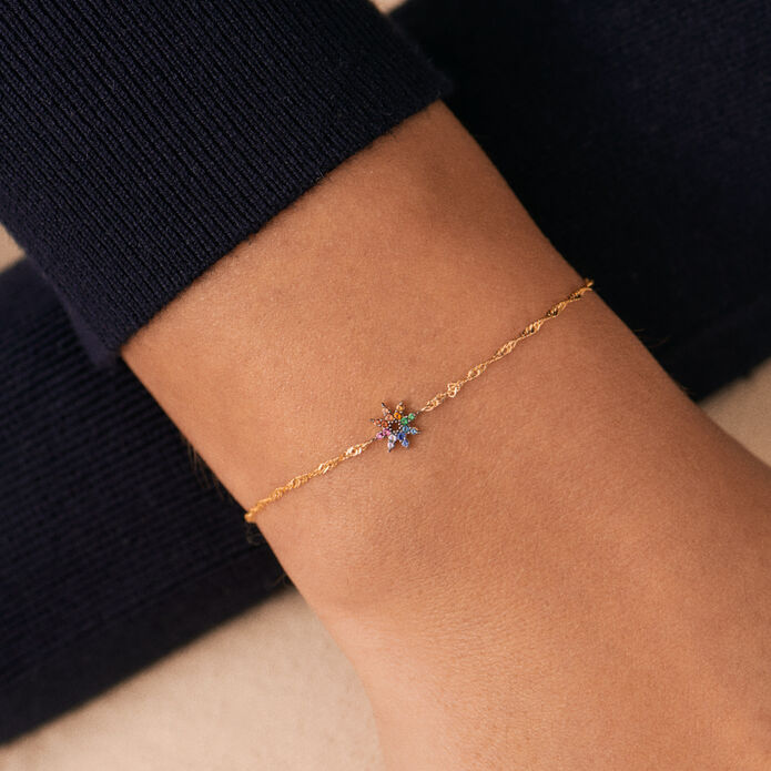 Pulsera de cadena SPACEAG - Multicolor / Oro - Pulseras  | Agatha