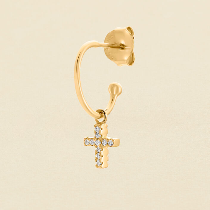 Piercing criolla CRIOCRUZ - Cristal / Dorado - Piercings  | Agatha