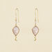 Pendientes largos MOON - Rosa Cuarzo - Pendientes  | Agatha